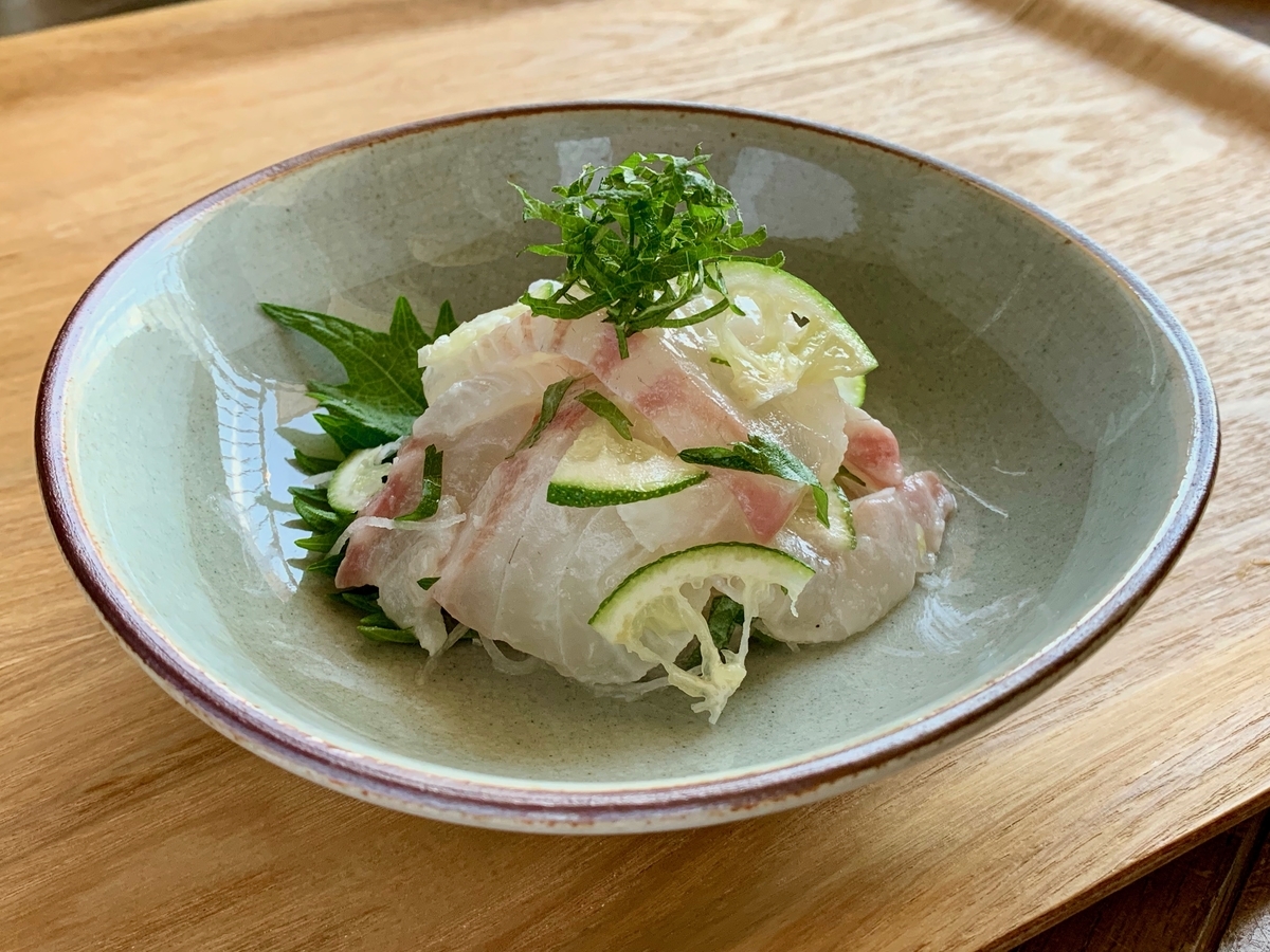 鯛とすだちの煎り酒和え