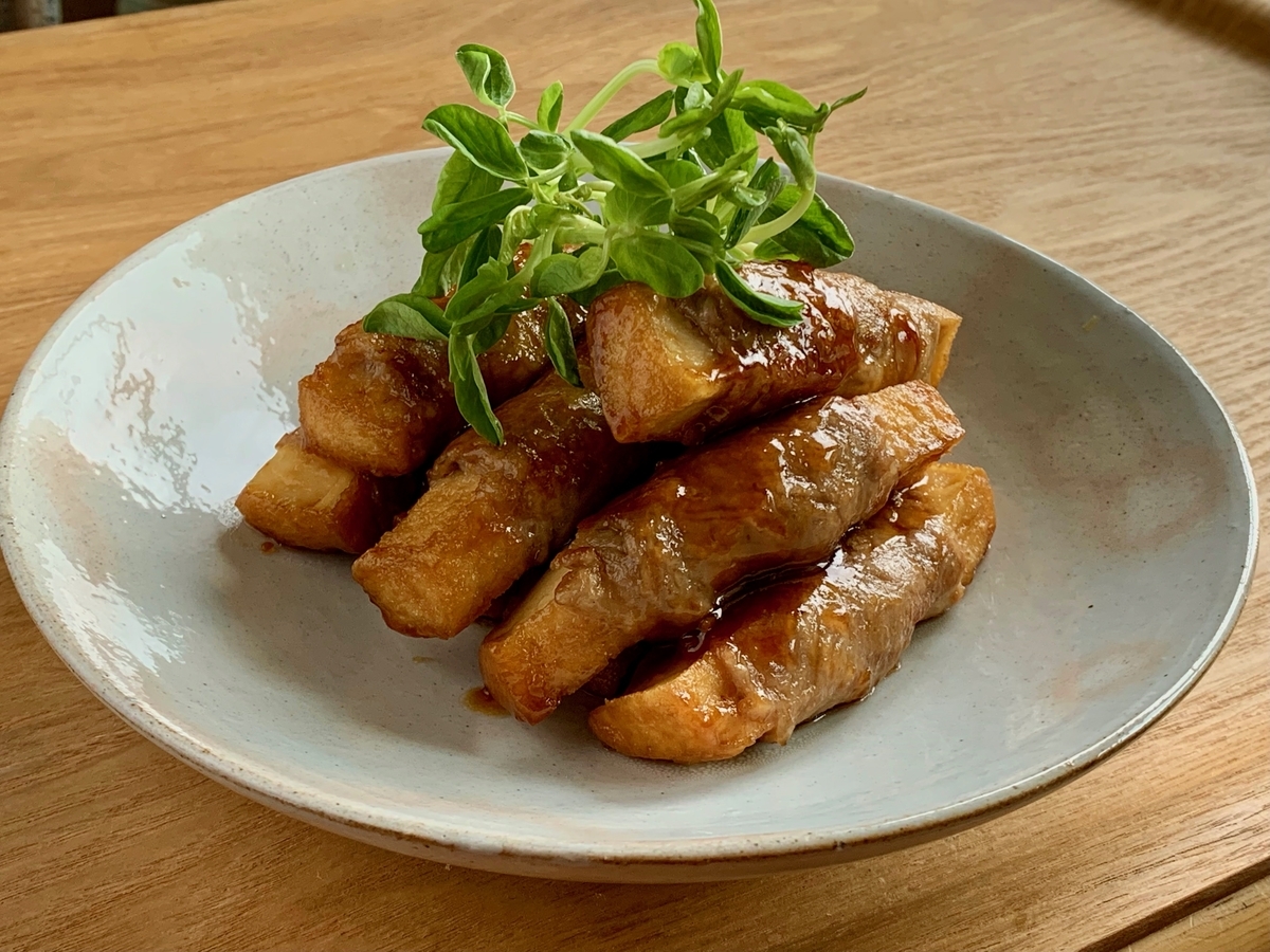 厚揚げの肉巻き