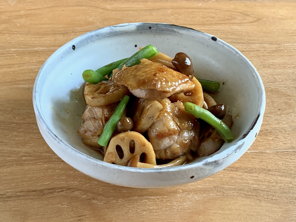 れんこんと鶏肉の炒め煮