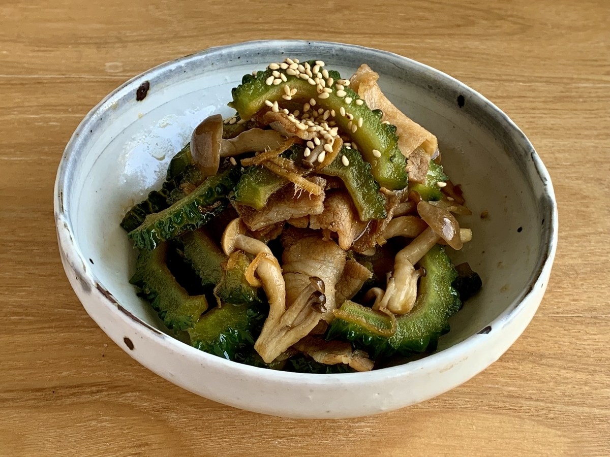 ゴーヤと豚バラの甘辛炒め