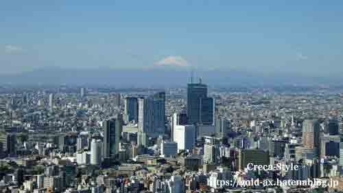 ザ・リッツ・カールトン東京 クラブラウンジから富士山が見える