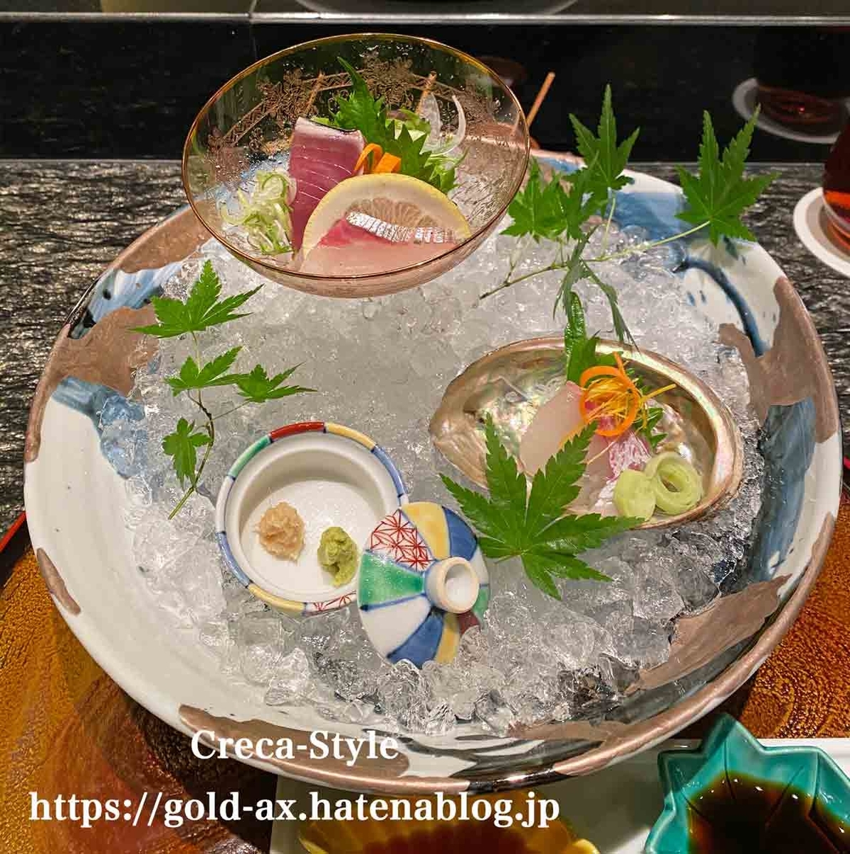 お刺身の三種盛り