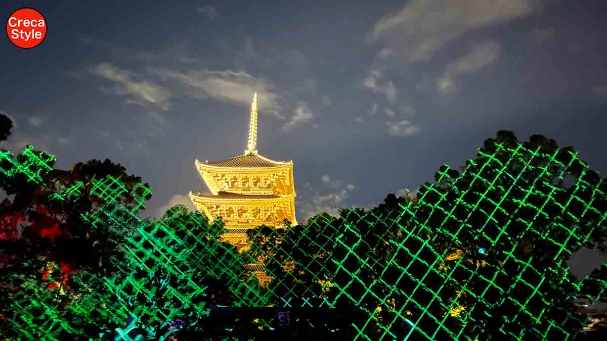 アメックス、チームラボによる世界遺産 京都・東寺の光の祭