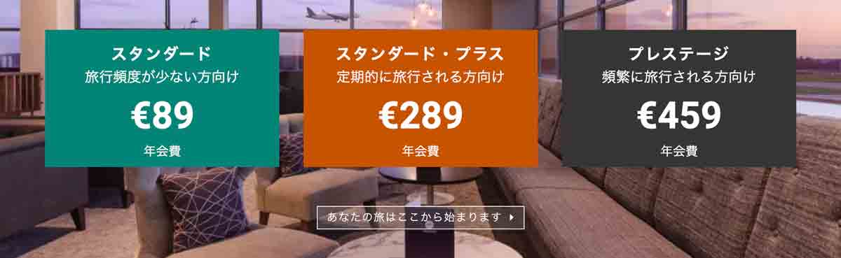 プライオリティパスの会員ランク