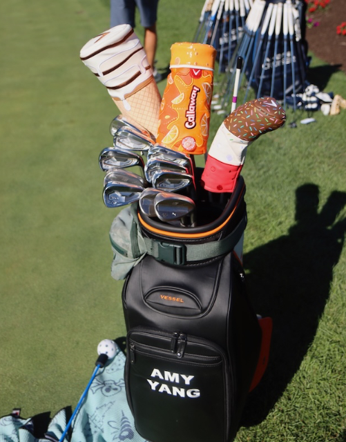 Eimy heart eimy golf eimy heart スカーフセットトップス GREEN