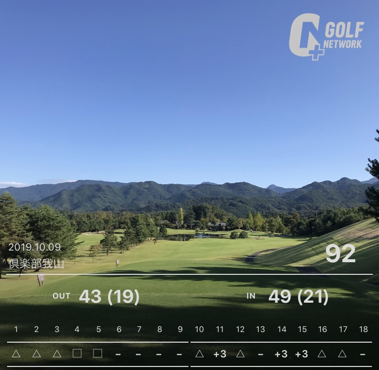 倶楽部 我山 Golfboy S Diary