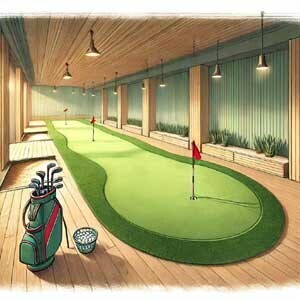 ゴルフ　屋内パッティンググリーン