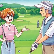女子プロゴルファーによるレッスン
