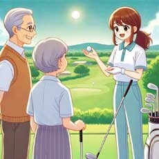女子プロゴルファーによるレッスン