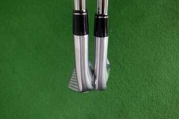 EPON AF-307 アイアンとEPON AF-507 アイアンのヒール側を見比べた写真