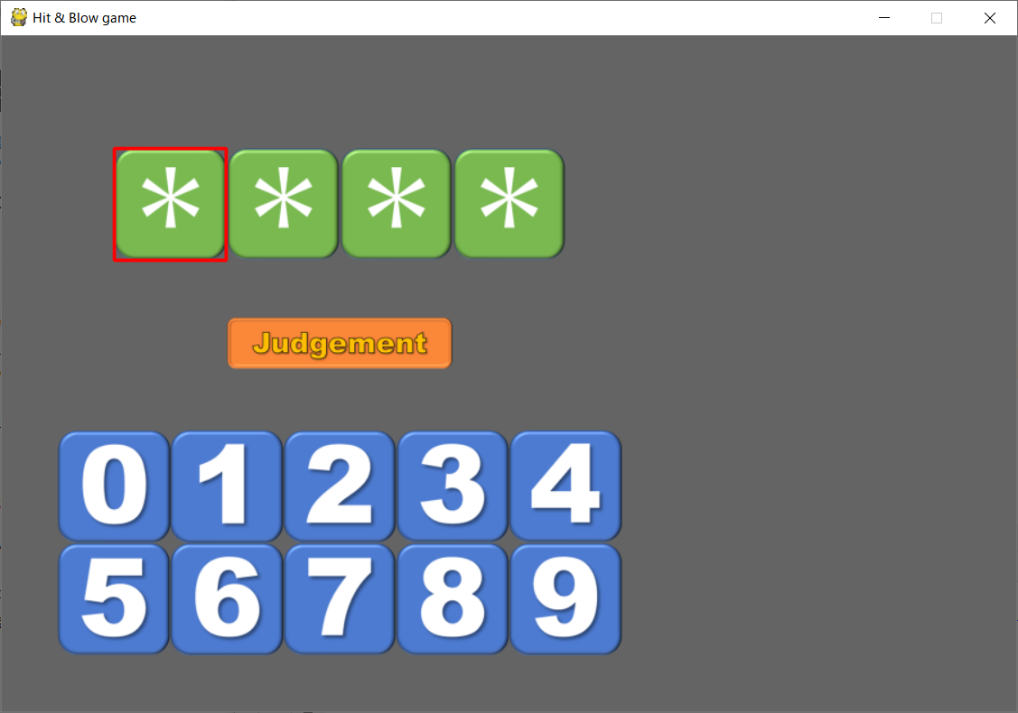 Pygame Pythonでヒット ブローゲーム作る 04 数字の入力 簡単 工学じじいの縁側日記