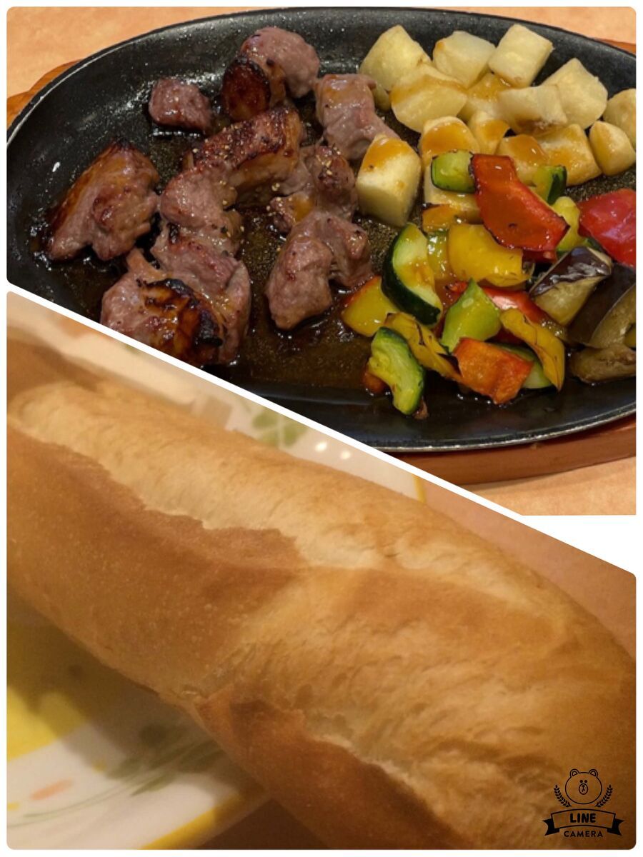 ラム肉と野菜のグリル+ミニフィセル