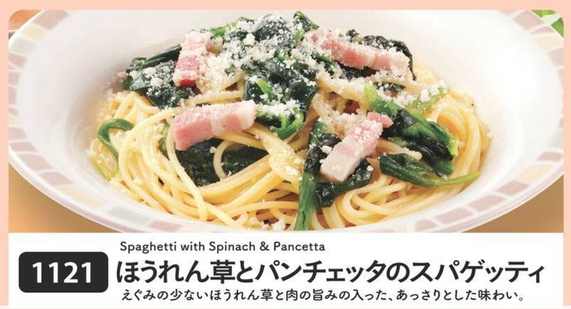 ほうれん草とパンチェッタのスパゲティ