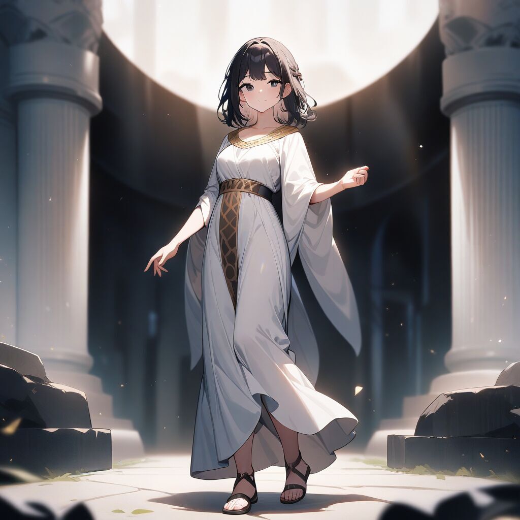 古代ギリシャ風女性陶　作者刻印あり ancient greek (古代ギリシャ風) by Animagine XL 3.1 - AI生成