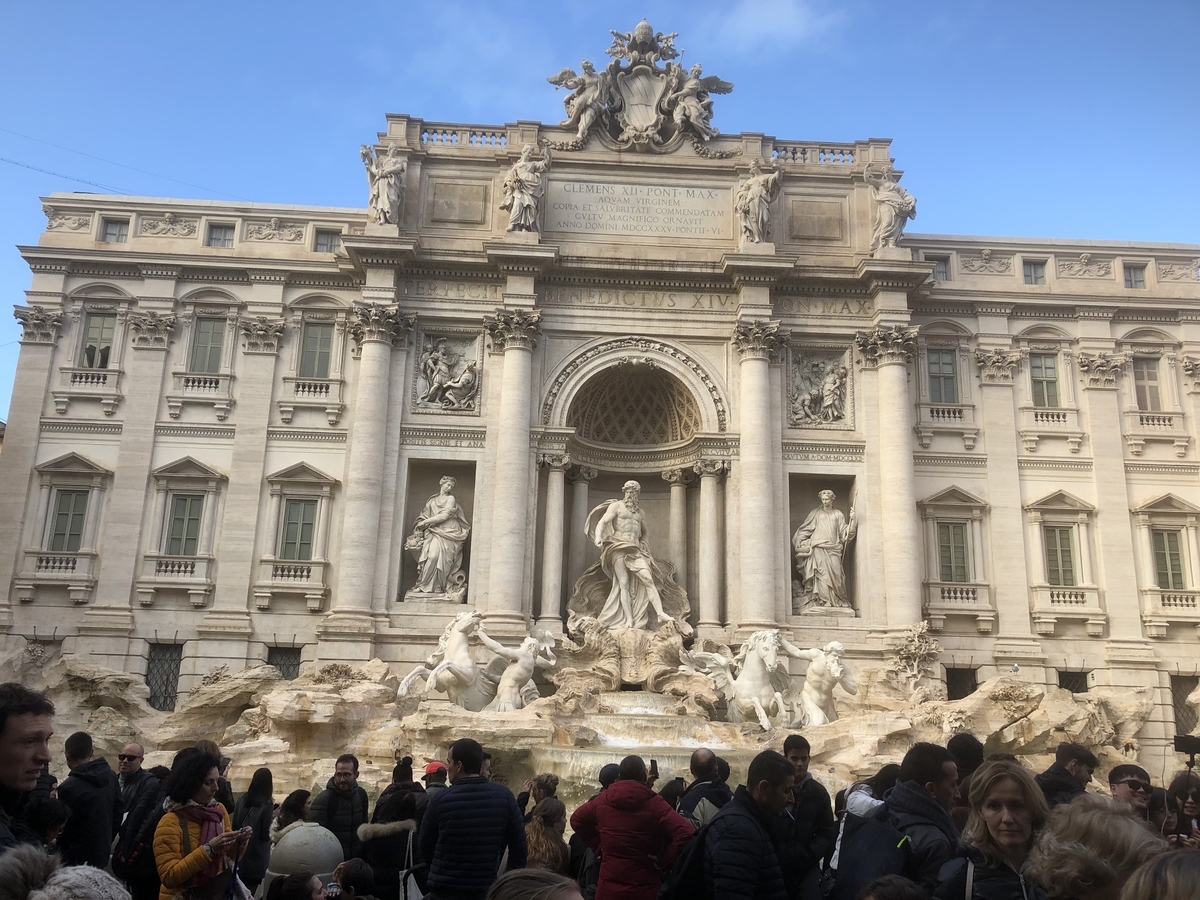 イタリア旅行のトレヴィの泉