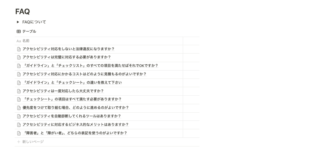 FAQのスクリーンショットです。「法律違反になりますか？」「完璧に対応する必要がありますか？」「対応コストはどのように見積もるのがよいですか？」など、一般的によくある質問と回答が書かれています。