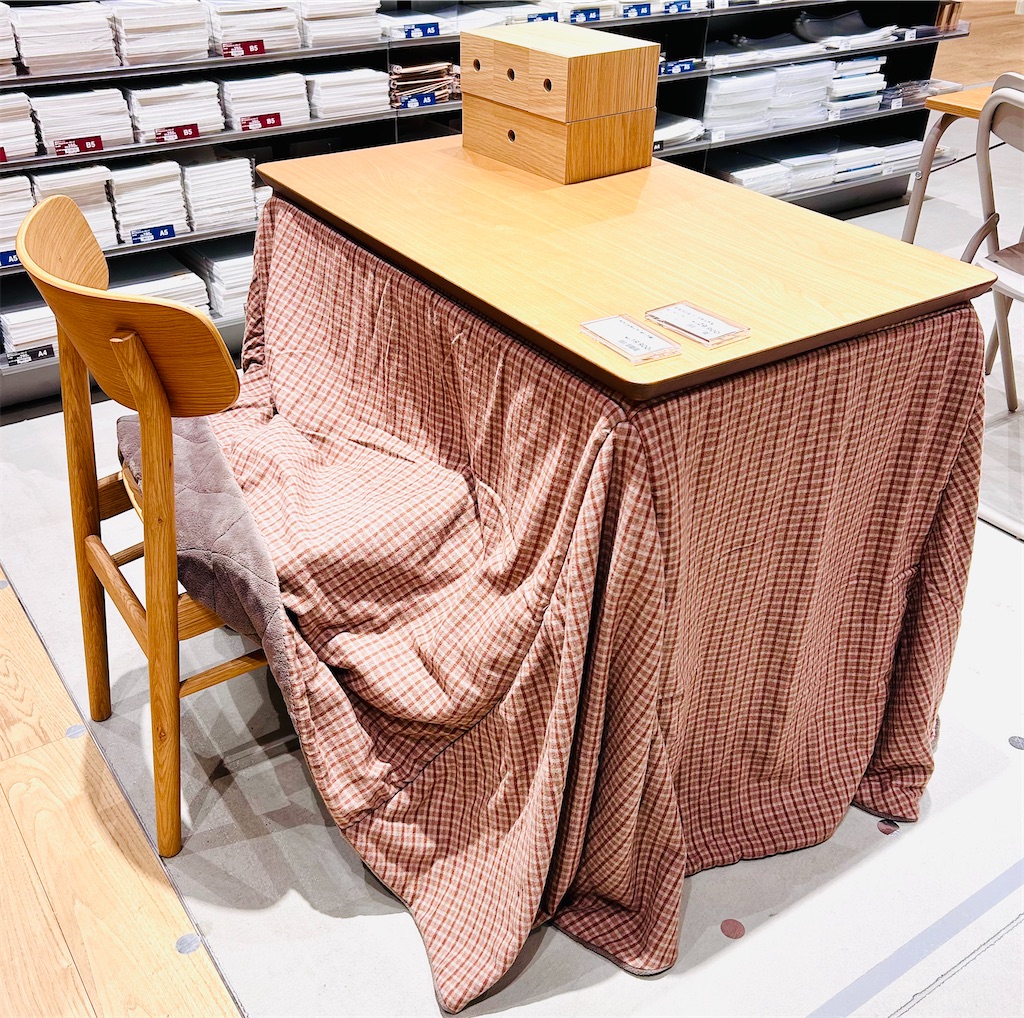 Amazon | 無印良品 デスクこたつ ナチュラル 幅90×奥行55×高さ