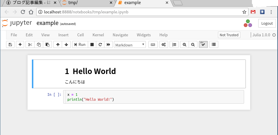 Julia Jupyter Notebook と Julia のソースコードの相互変換方法
