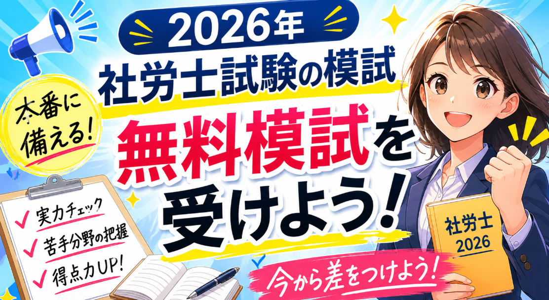 完全無料の模試】2026年社労士の無料模試活用術！（クレアール／山川