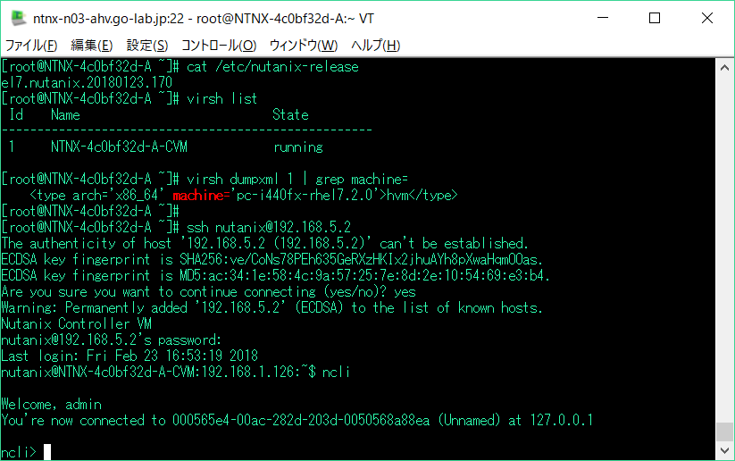 Nutanix CE ce-2018.01.31-stable を ESXi で起動してみる
