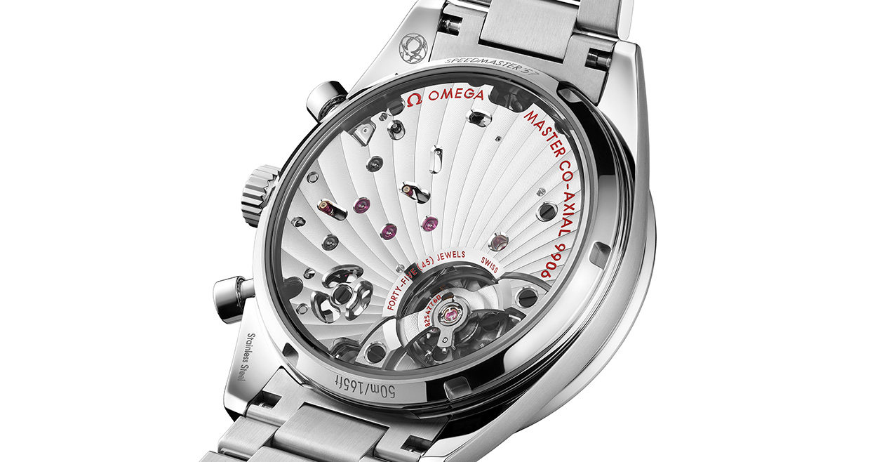 ふるーつぐれーぷ　箱・ワランティ付オメガ スピードマスター クロノグラフ OMEGA SPEEDMASTER '57 CO-AXIAL MASTER CHRONOMETER