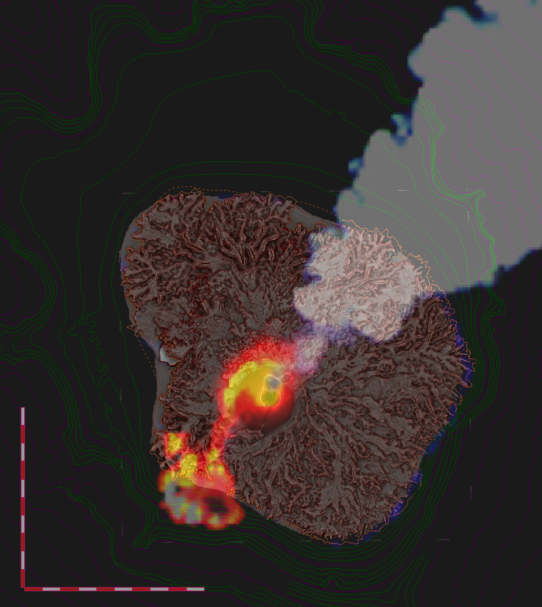H290509 ランドサット8の捉えた西之島 閣下が不用意に打たれたblog