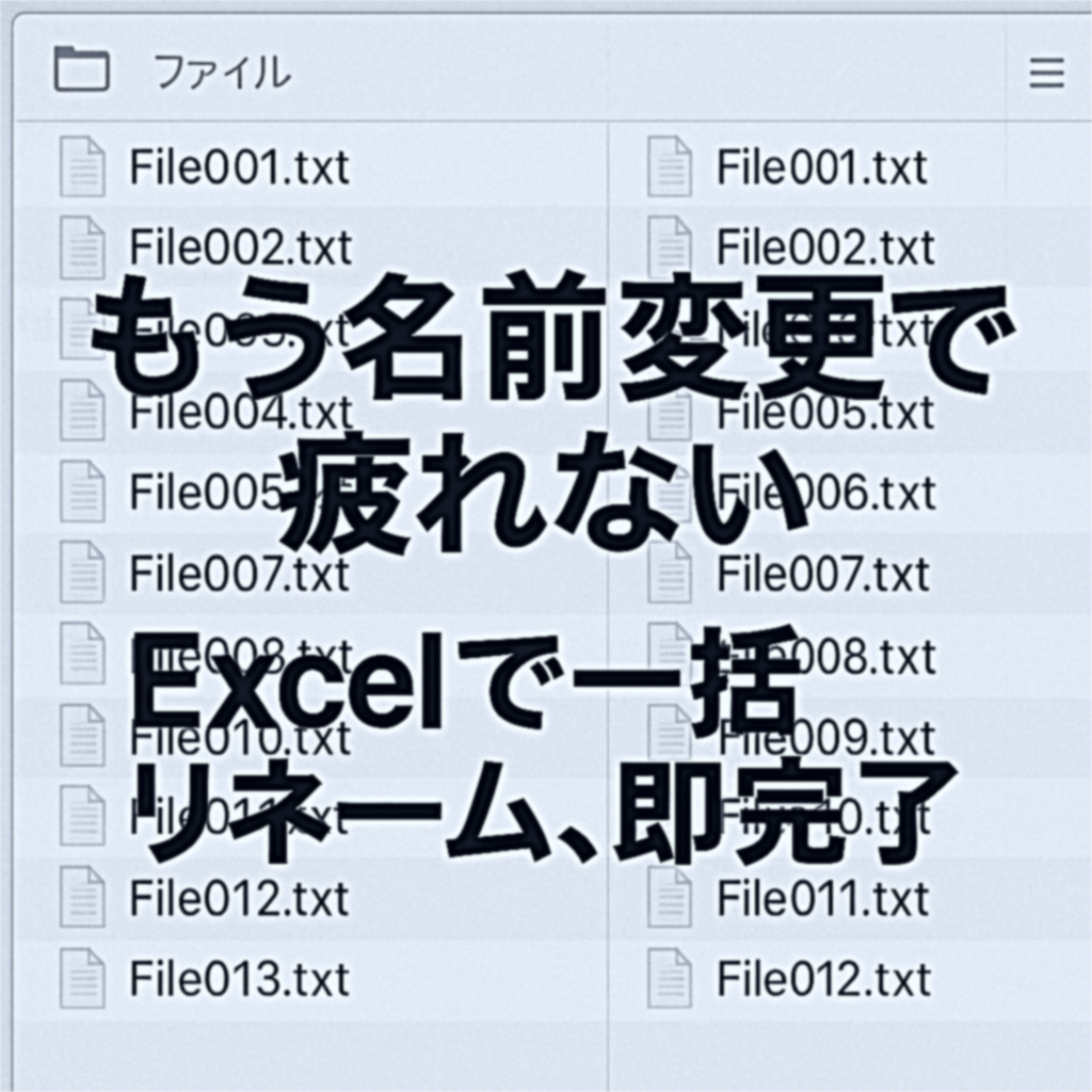 エクセルで簡単！ファイル名を一括変更する方法 - くまおやぢの雑記帳