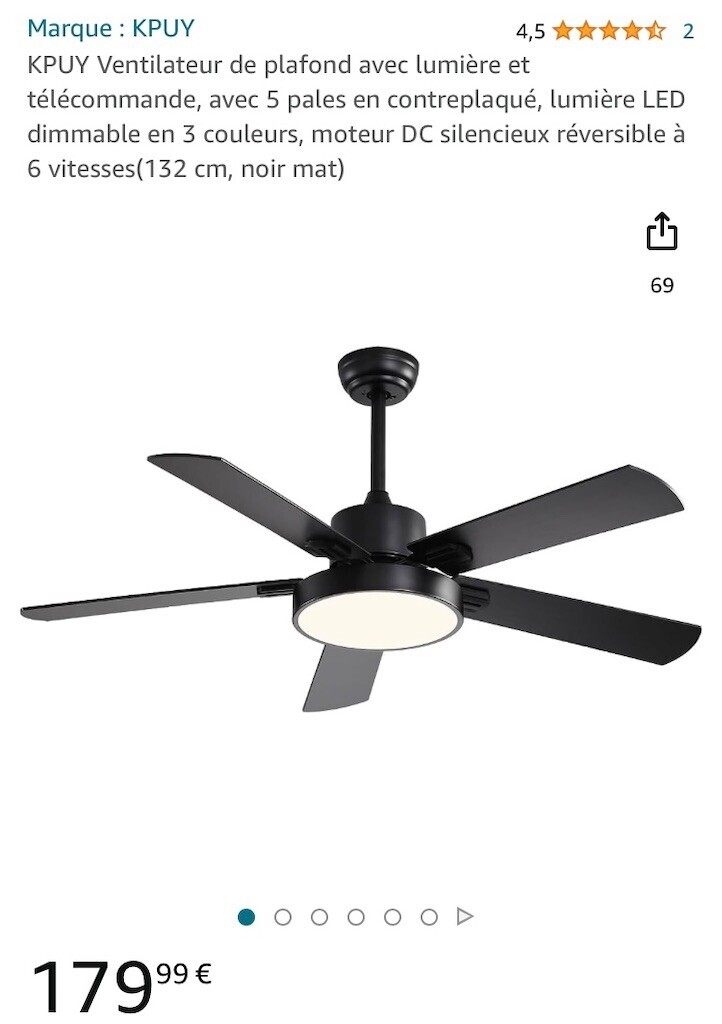 【パリ】フランスでも買える！「天井電気×扇風機」 - パリ・東京でモンテッソーリな子育て