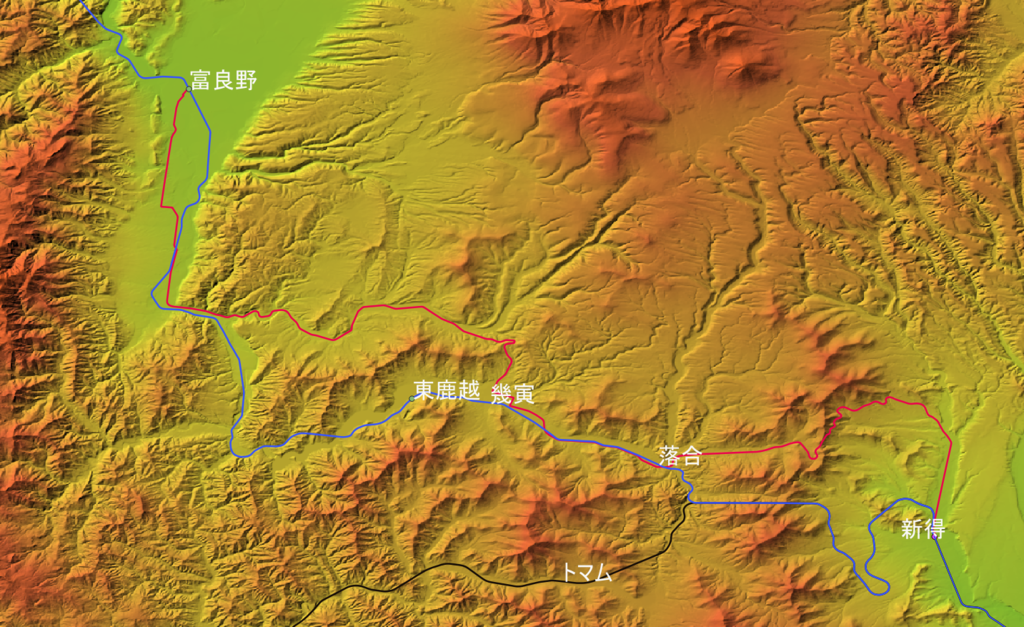 根室線富良野-新得バス区間と石勝線