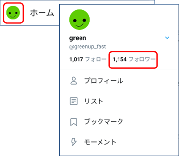 ツイッターフォロワー数