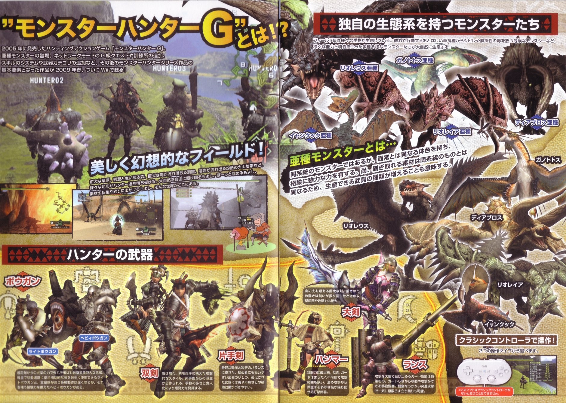 Wii版モンスターハンターGのパンフレット - 約束の地
