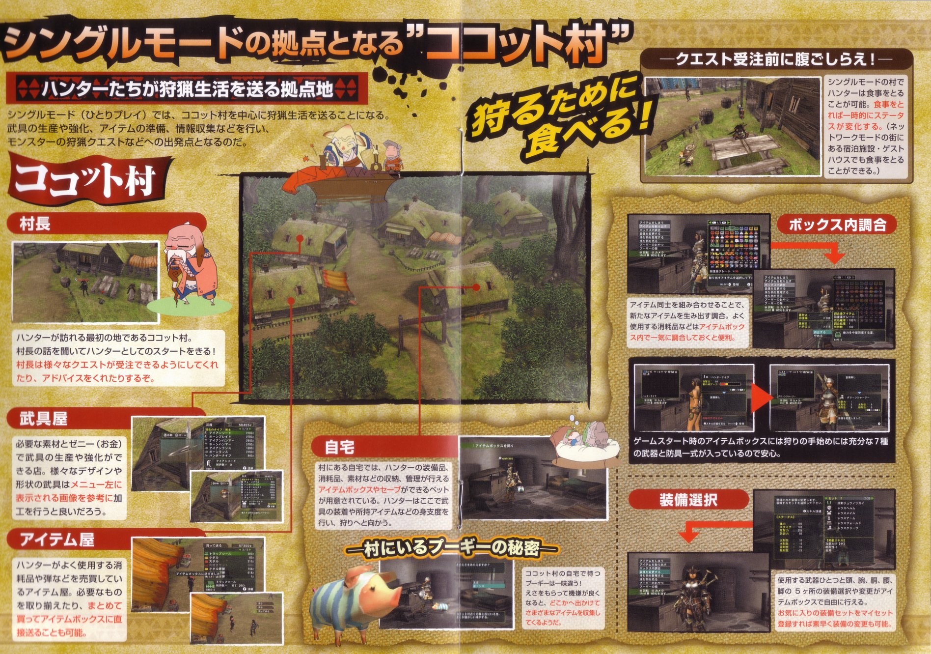 Wii版モンスターハンターGのパンフレット - 約束の地