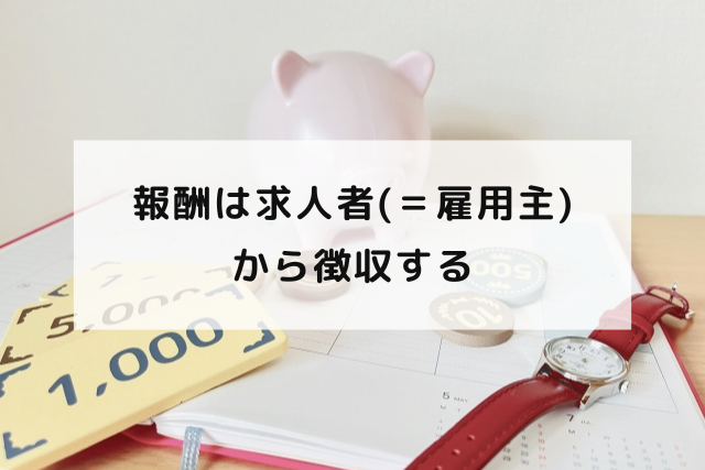 報酬は求人者(＝雇用主)から徴収する