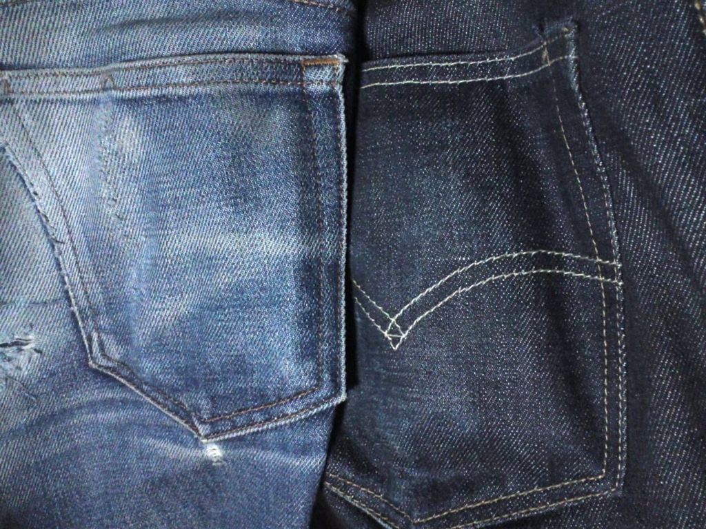 A.P.C.とリーバイスのバックポケット比較