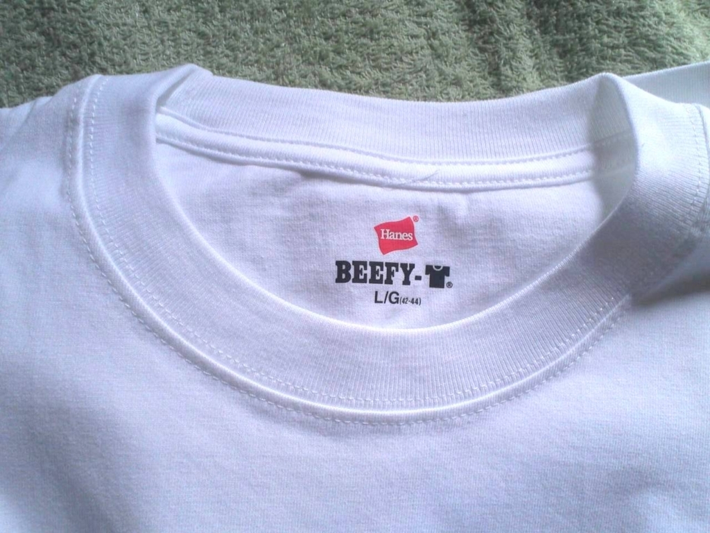 hanes beefyのネック部