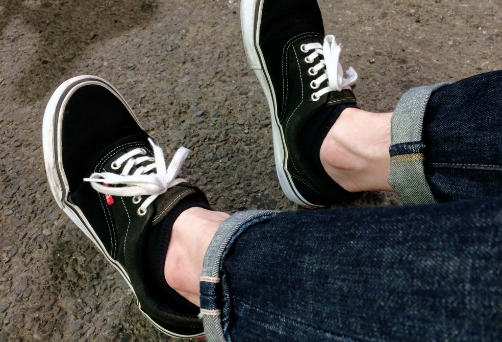 VANSエラのプロラインとリーバイス501CT