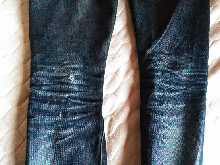 穿きこんだ501CTのハチノス