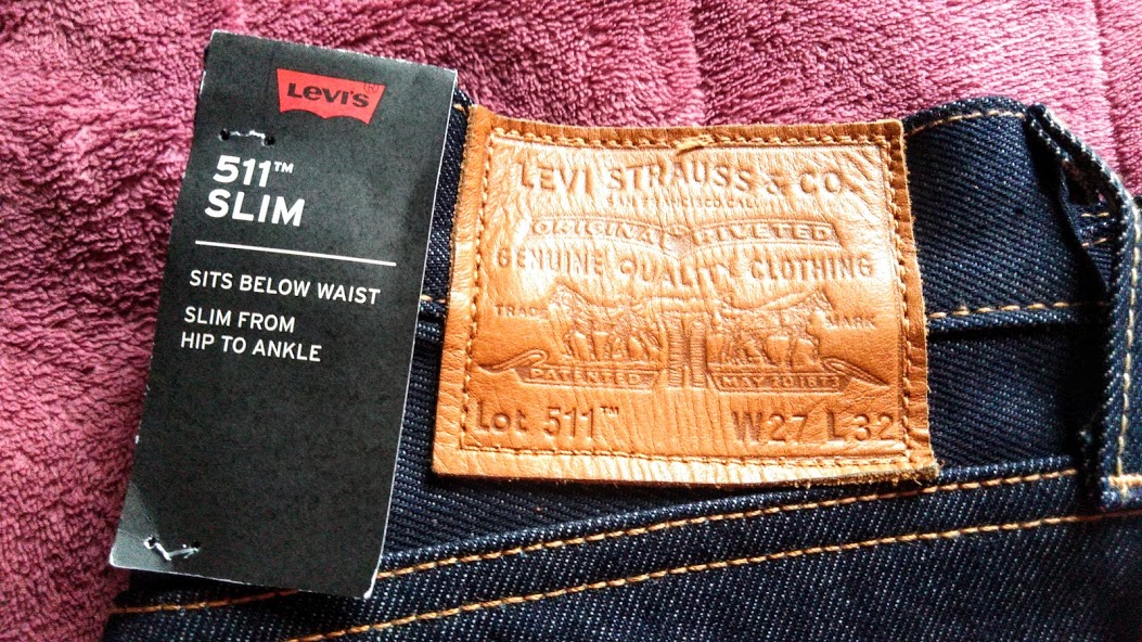 Levi's 511 made in the usaの革パッチ
