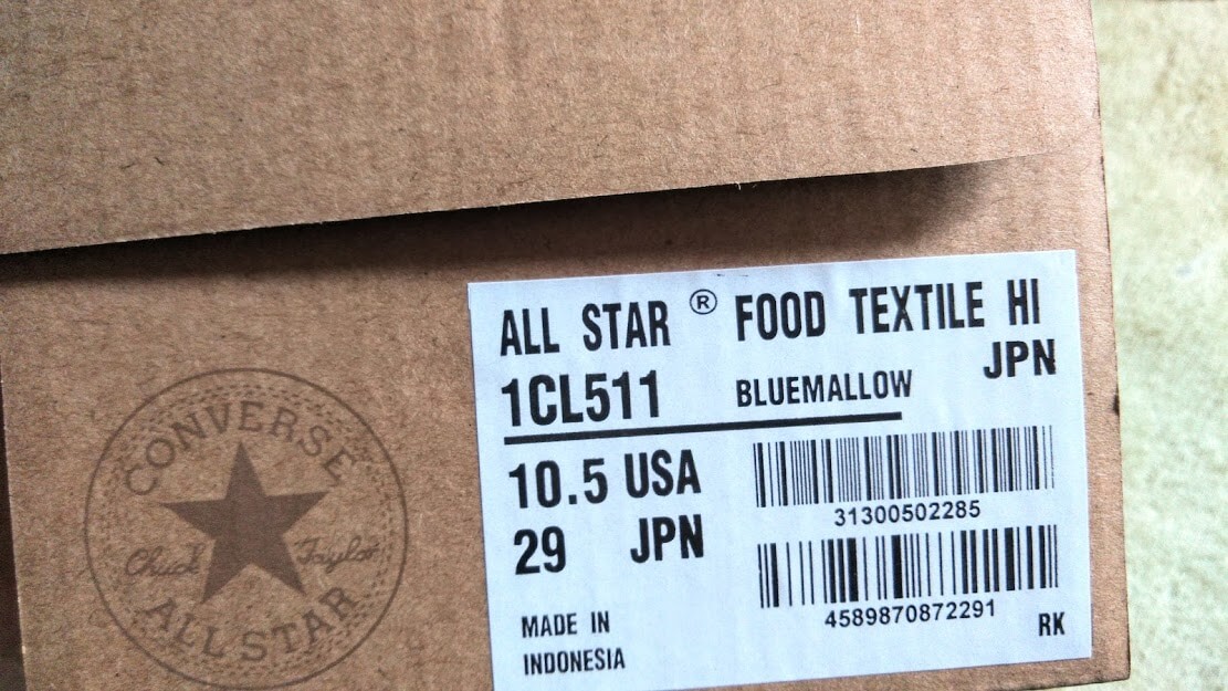 コンバースe.c.labのシューズボックス