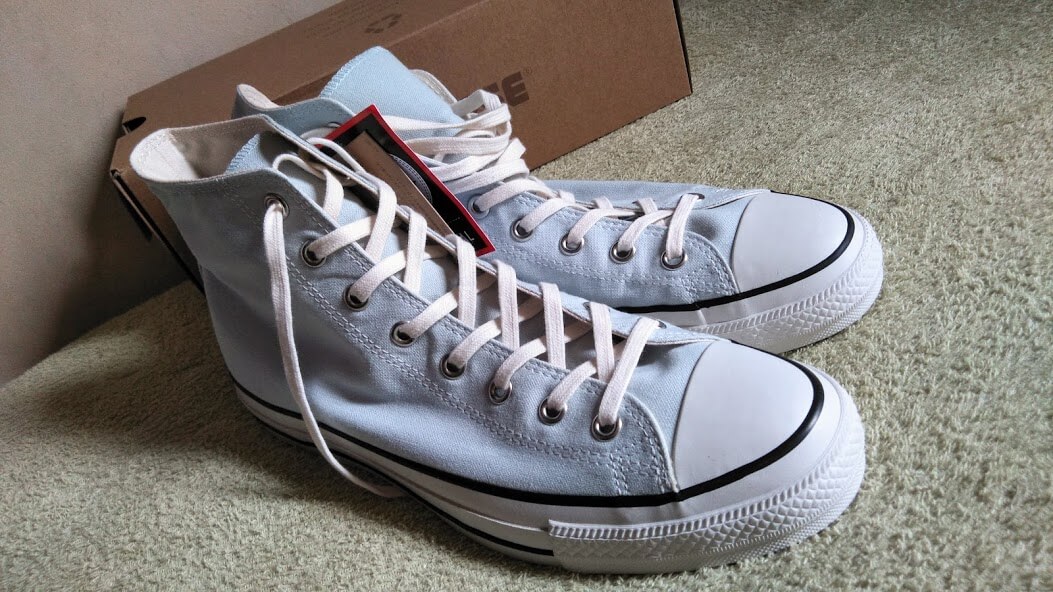 コンバース e.c.labのオールスターハイカット ブルーマロウ