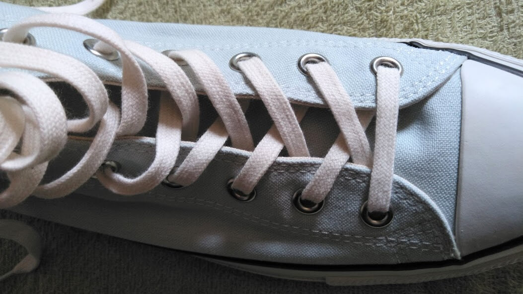 CONVERSE e.c.lab FOOD TEXITILE ALL STAR BLUE MALLOWのシューレース