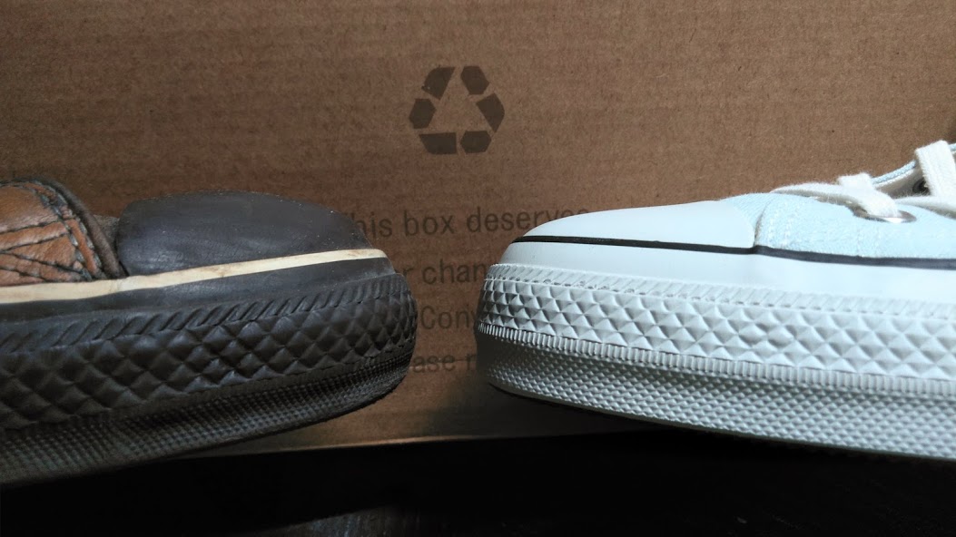 コンバース e.c.lab オールスターのシルエット比較