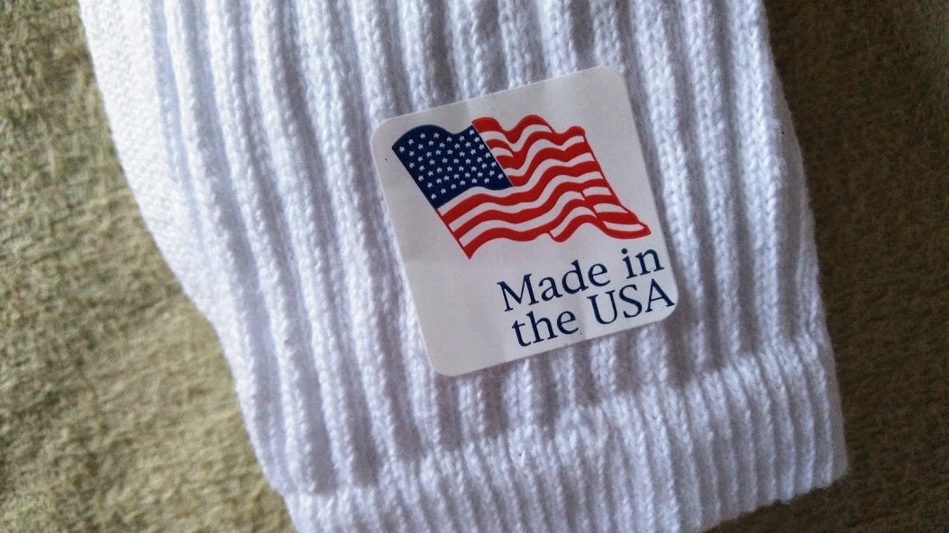 railroad sockのmade in usaシール