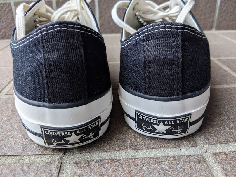 converse addictの三ツ星ヒールパッチ