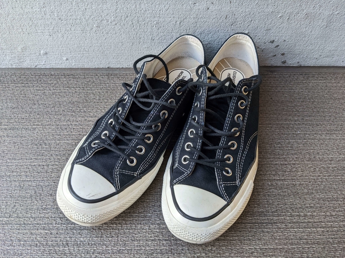 コンバースアディクトのチャックテイラーOX黒