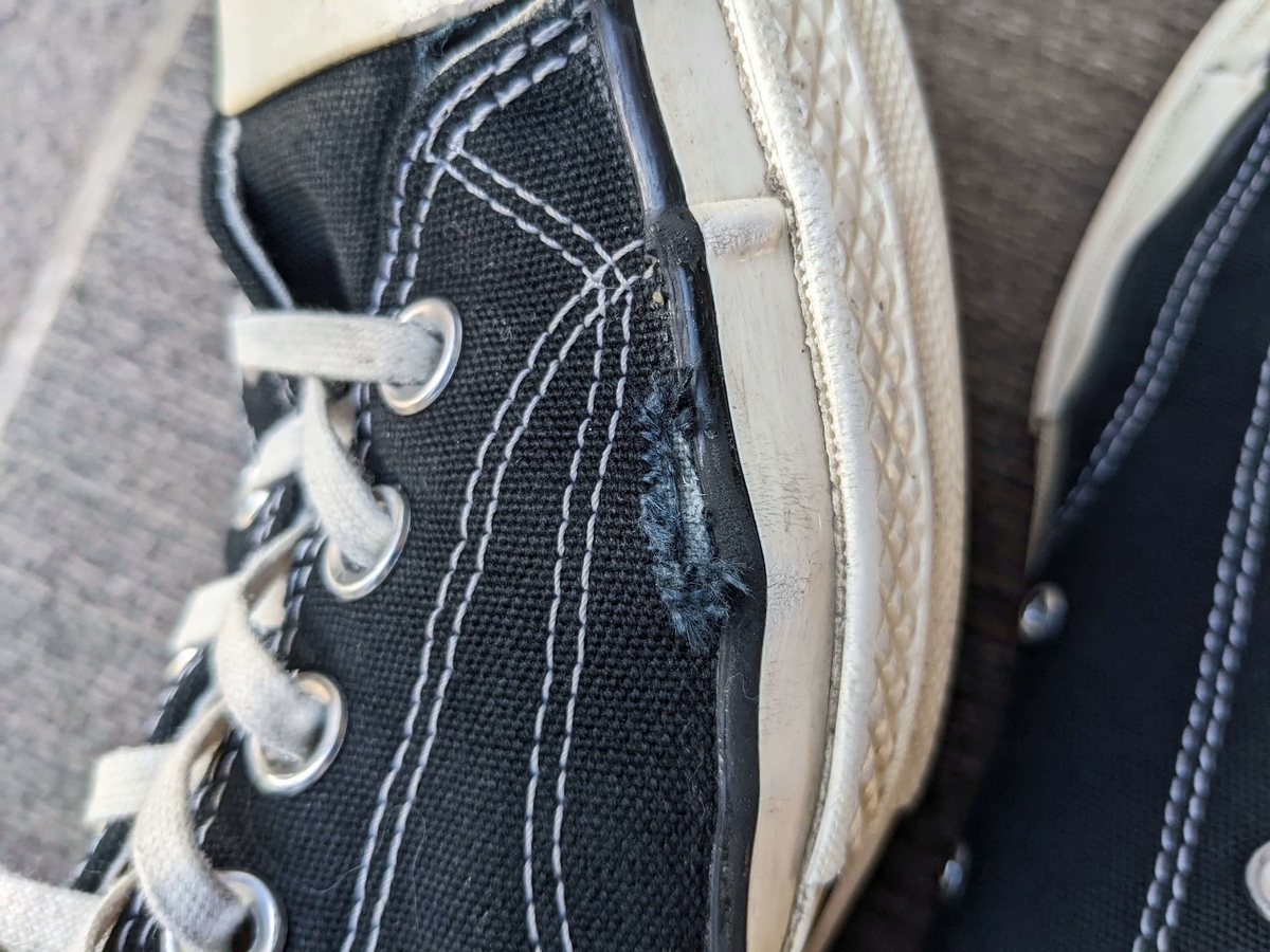 チャックテイラーの傷み