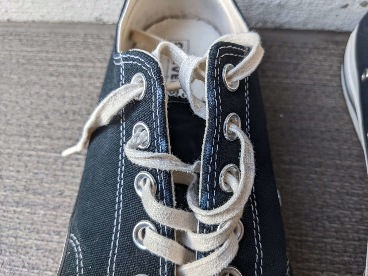 CHUCK 70のアッパーの色落ち