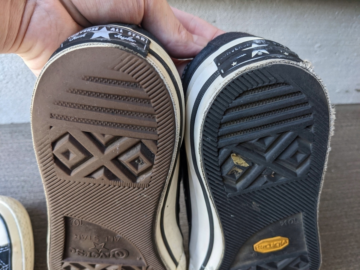 チャックテイラーのソールの減り