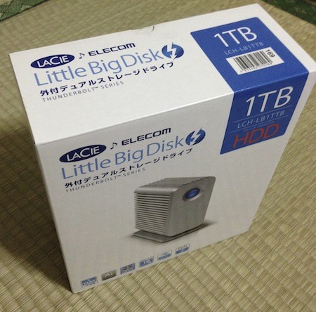 ThunderboltのHDDを買ってみた。(LaCie LCH-LB1TTB) - TABULA-RASA