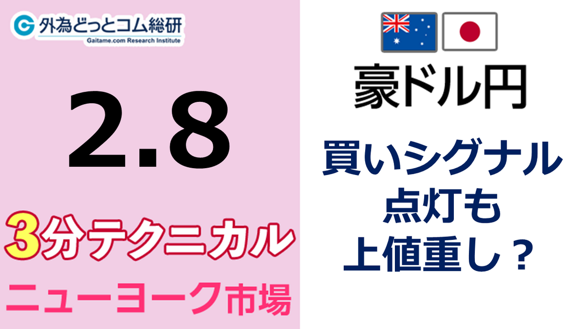 豪ドル/円見通し 「買いシグナル点灯も上値重し?」見通しズバリ!3分テクニカル分析 ニューヨーク市場の見通し 2023年2月8日 - 外為 ...